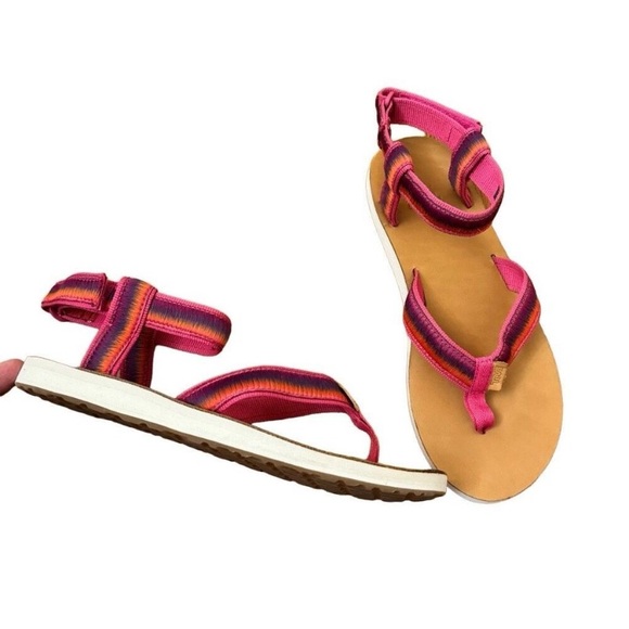 Teva Original Universal Ombré Sandals Size 9 Hot Pink Rainbow - Picture 1 of 4